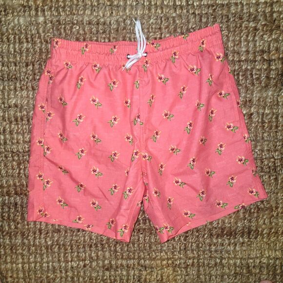 Mens swim shorts by Trunks Surk & Swim 3 pocket Coral Tropic sz Med. like *NEW* - Picture 12 of 12